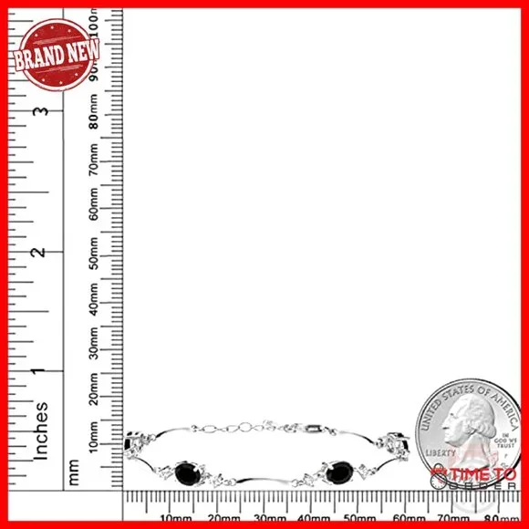 Sterling Silver Gemstone Tennis Bracelet Elegant Minimal Classic Fine Jewelry